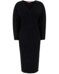 Max Mara - Studio Emiro V-Neck Midi Dress - Lyst