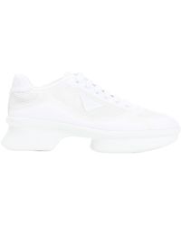 Prada - Logo Detailed Lace-Up Sneakers - Lyst
