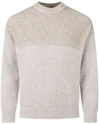 BOSS - Panelled Crew-Neck Sweater - Lyst