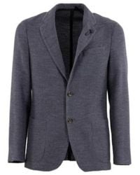 Lardini - Single-Breasted Logo Detailed Jacket - Lyst