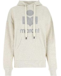 Isabel Marant - Isabel Marant Étoile Mansel Logo Printed Drawstring Hoodie - Lyst