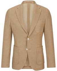 BOSS - Single-Breasted Linen-Blend Blazer - Lyst