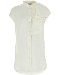 McQueen - Satin Blouse Shirt - Lyst