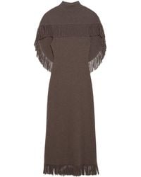 Jonathan Simkhai - Fringe-Trim Ribbed-Knit Dress - Lyst