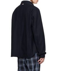 Thom Browne - Stripe Detailed Buttoned Jacket - Lyst
