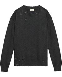 Isabel Marant - Ring-Embellished Distressed Jumper - Lyst