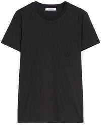 Max Mara - Papaia Logo Embroidered Crewneck T-Shirt - Lyst