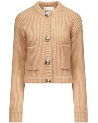 Area - Gemstone Button Knit Cardigan - Lyst