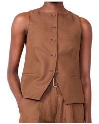 Officine Generale - Sleeveless Button-Down Vest - Lyst