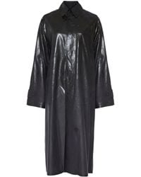 Maison Margiela - Long Sleeve Coated Trench Coat - Lyst
