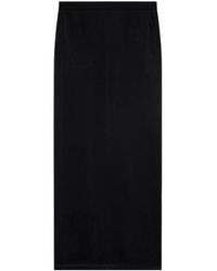 Pinko - Rear Slit Long Satin Skirt - Lyst