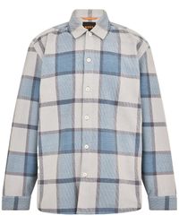BOSS - Color-Blocked Plaid Jacket - Lyst