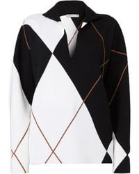 Max Mara - Relaxed-Cut Argyle Jumper - Lyst