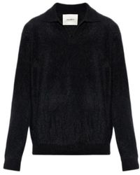 Lisa Yang - Omar Brushed Knit Polo Top - Lyst