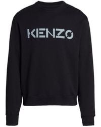 KENZO - Logo-Print Cotton Sweatshirt - Lyst