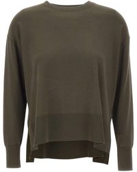 Kaos - Side-Slit Crewneck Sweater - Lyst