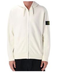 Stone Island - Compass Patch Zip-Up Hoodie - Lyst