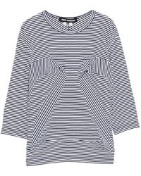 Junya Watanabe - Crewneck Striped Panelled T-Shirt - Lyst