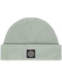 Stone Island - Compass Logo Patch Beanie - Lyst