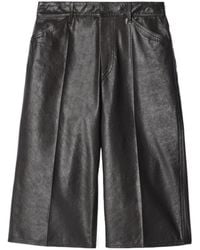 Lemaire - Leather Bermuda Shorts - Lyst