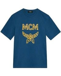 MCM - Short-Sleeved Logo Printed T-Shirt - Lyst