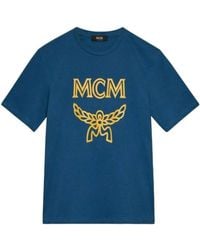 MCM - Short-Sleeved Logo Printed T-Shirt - Lyst