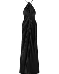 Nili Lotan - Larissa Cutout Silk-Satin Halterneck Maxi Dress - Lyst