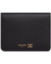 Celine - Bi-Fold Card Holder Triomphe Stamp - Lyst