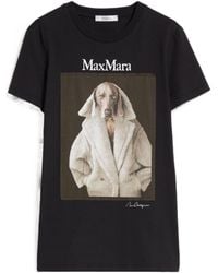Max Mara - Graphic Printed Crewneck T-Shirt - Lyst