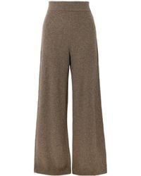 LeKasha - Banvir Ribbed Organic Cashmere Wide-Leg Pants - Lyst