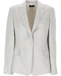 Theory - Houndstooth-Pattern Single Breasted Blazer - Lyst