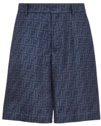 Fendi - Ff Jacquard Bermuda Shorts - Lyst