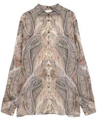 Zimmermann - Paisley-Print Front-Button Shirt - Lyst