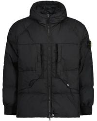 Stone Island - Compass-Patch Puffer Jacket - Lyst