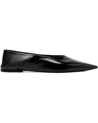 Saint Laurent - Nour Pointed Toe Slip-On Flat Shoes - Lyst