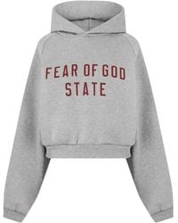 Fear Of God - Logo Hooded Sweatshirt - Lyst
