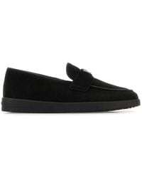Prada - Almond Toe Slip-On Loafers - Lyst