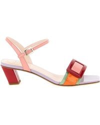Roger Vivier - Belle Vivier Buckled Heeled Sandals - Lyst