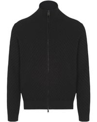 Brioni - Embossed-Finish Zip-Up Jumper - Lyst