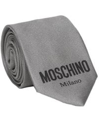 Moschino - Logo Details Tie - Lyst