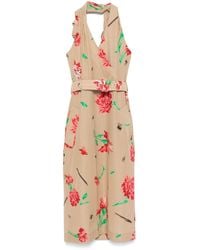 Moschino - Floral Midi Dress - Lyst
