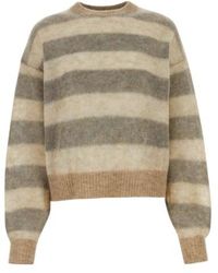 Brunello Cucinelli - Striped Crewneck Jumper - Lyst