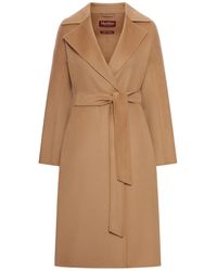 Max Mara - Cashmere Coat With Belt - Lyst