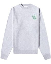 Maison Kitsuné - Logo-Print Long-Sleeved Cotton Sweatshirt - Lyst