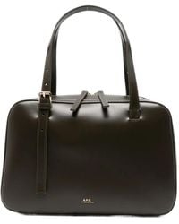 A.P.C. - Contrast-Stitch Leather Shoulder Bag - Lyst
