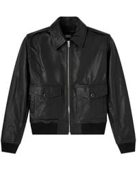 A.P.C. - Gael Zip Bomber Jacket - Lyst