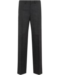 Prada - Prince Of Wales Mid-Rise Checked Trousers - Lyst