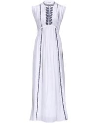 Isabel Marant - Isabel Marant Étoile Embroidered Sleeveless Dress - Lyst