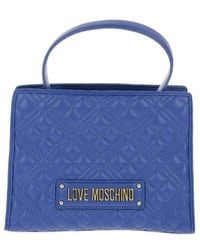 Moschino - Quilted Logo-Plaque Tote Bag - Lyst