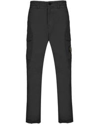 Stone Island - Logo Patch Cargo Pants - Lyst